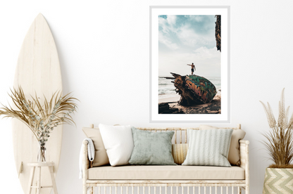 Surf’s Up Beach Shipwreck | Wall Art Print