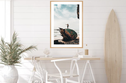 Surf’s Up Beach Shipwreck | Wall Art Print