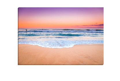 Sunset Beach Scene | Canvas Wall Art Print
