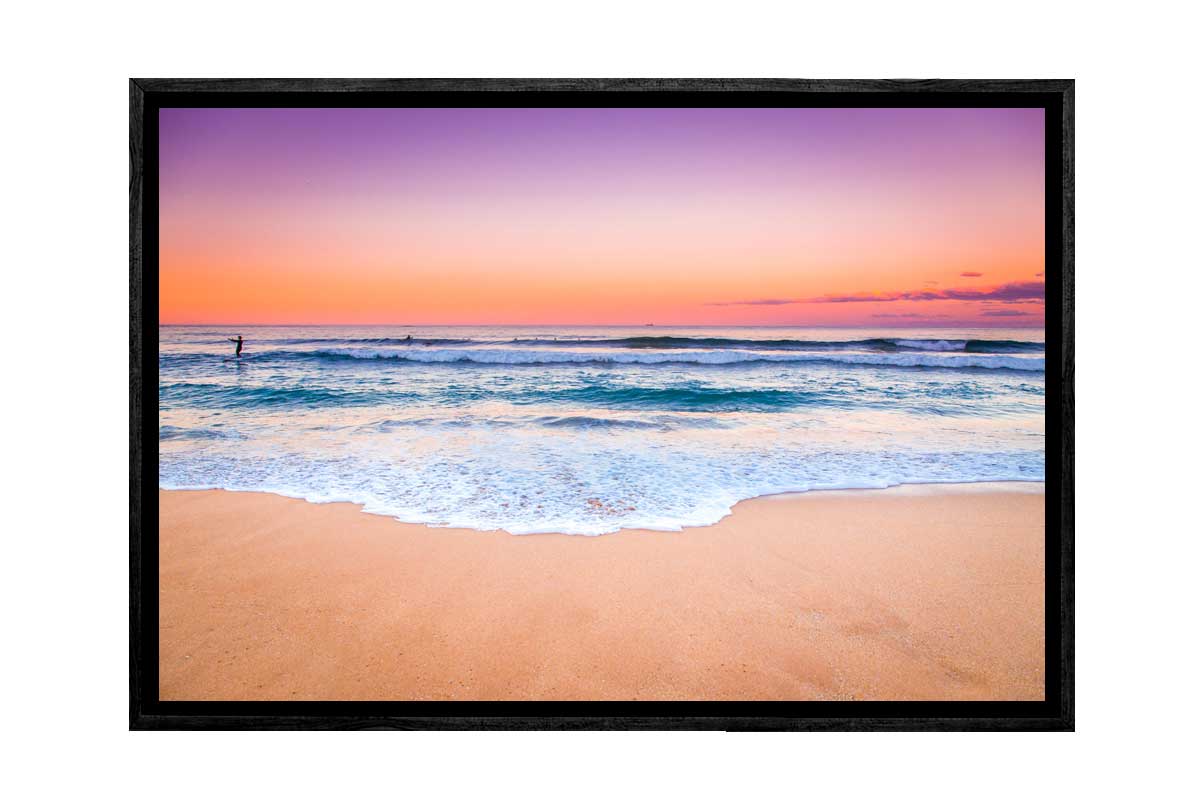 Sunset Beach Scene | Canvas Wall Art Print