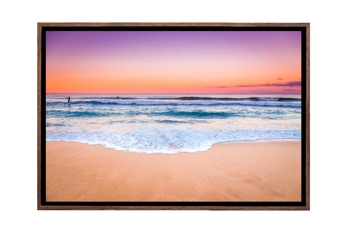 Sunset Beach Scene | Canvas Wall Art Print