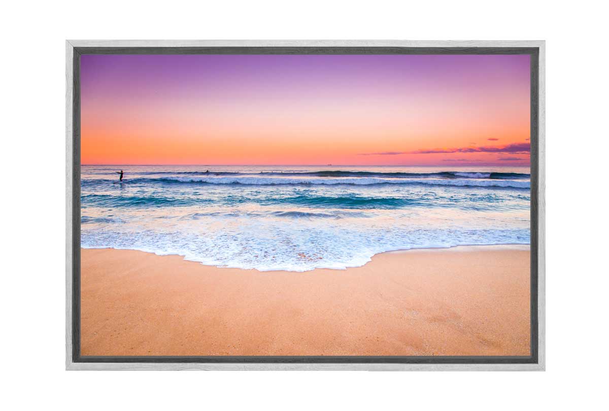 Sunset Beach Scene | Canvas Wall Art Print