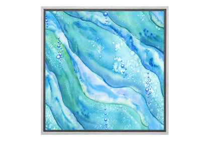 Abstract Aqua Teal Water | Canvas Wall Art Print