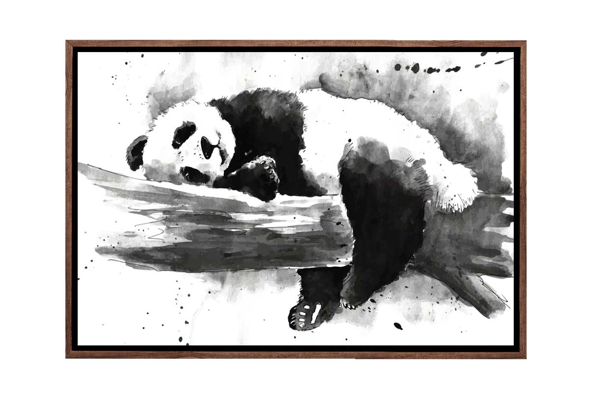 Panda Watercolour | Animal Canvas Wall Art Print