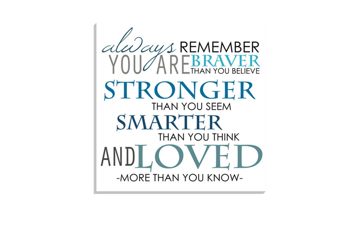 Always Remember | Inspirational Quote | Canvas Wall Art Print