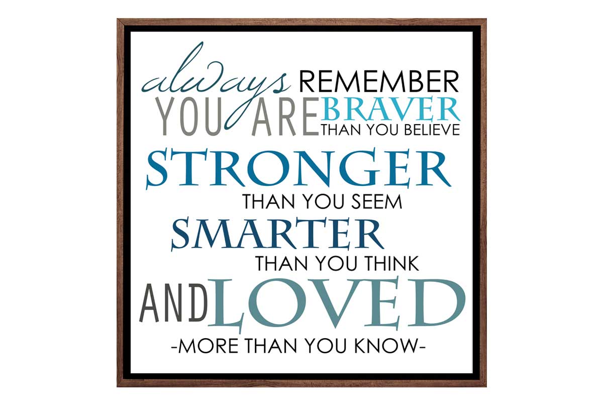 Always Remember | Inspirational Quote | Canvas Wall Art Print