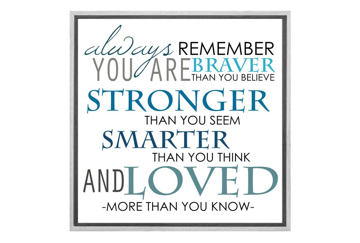 Always Remember | Inspirational Quote | Canvas Wall Art Print