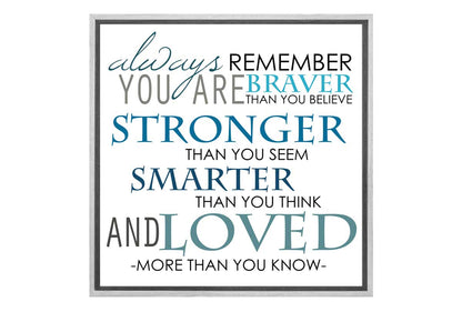 Always Remember | Inspirational Quote | Canvas Wall Art Print