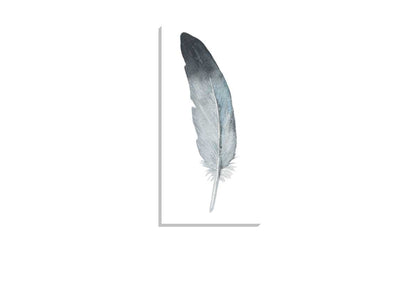 Grey Black Feather | Watercolour Print | Wall Art Decor