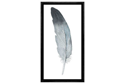 Grey Black Feather | Watercolour Print | Wall Art Decor