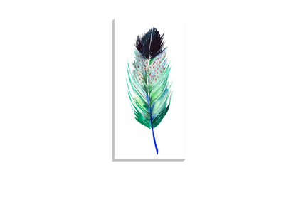 Green Feather 1 | Watercolour Print | Wall Art Decor