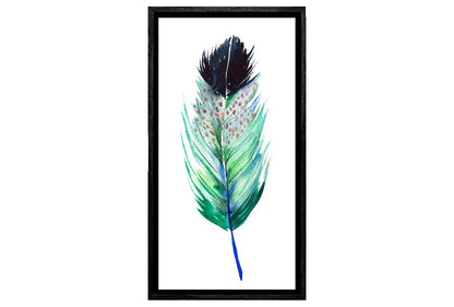 Green Feather 1 | Watercolour Print | Wall Art Decor