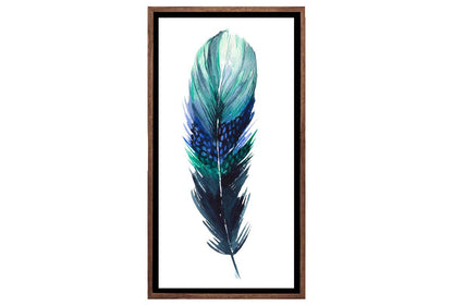 Green Feather 2 | Watercolour Print | Wall Art Decor