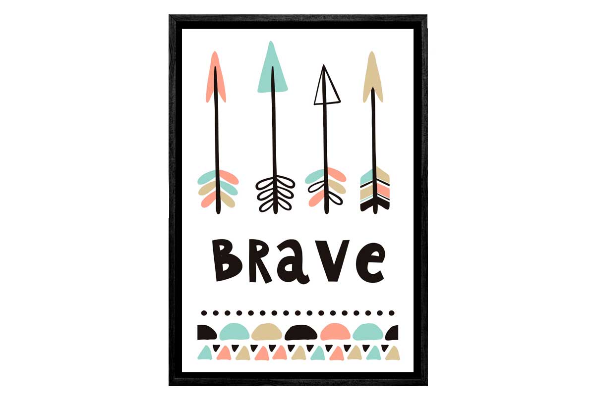 Brave | Boho Kids Print | Canvas Wall Art Print