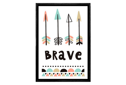 Brave | Boho Kids Print | Canvas Wall Art Print