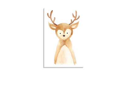 Deer | Kids Woodland Print | Canvas Wall Art Print