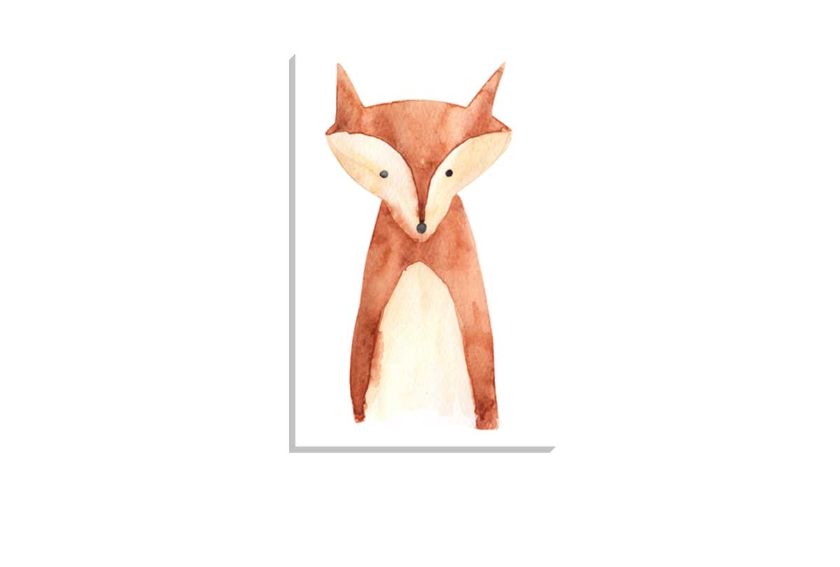 Fox | Kids Woodland Print | Canvas Wall Art Print