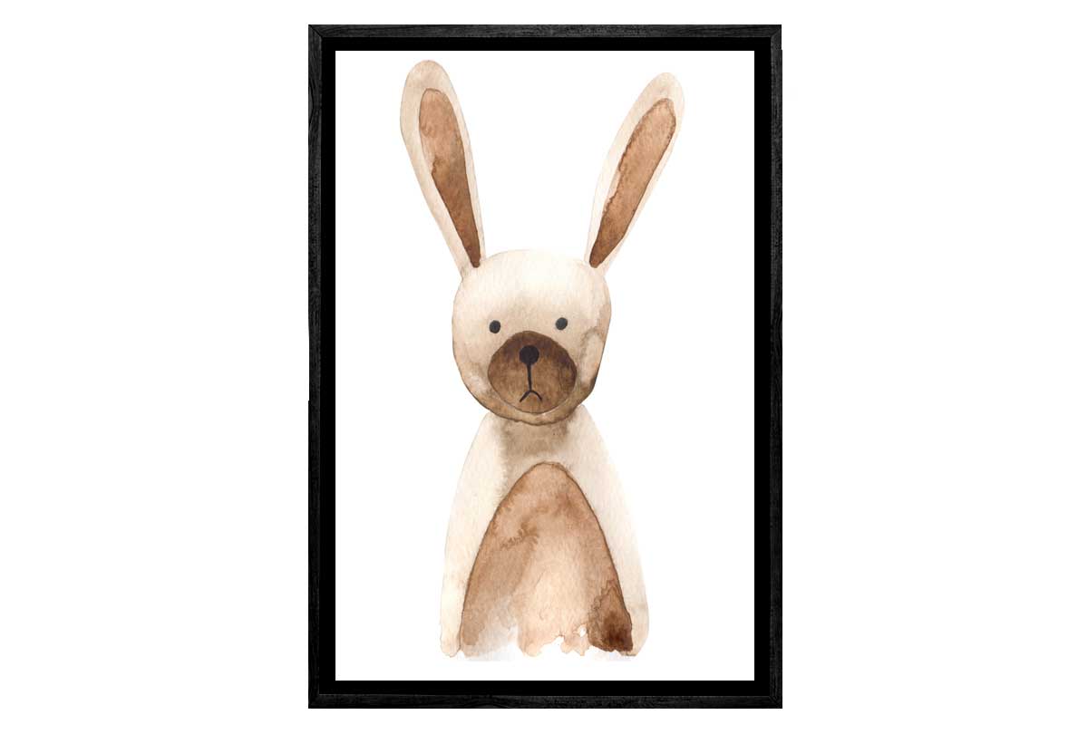 Rabbit | Kids Woodland Print | Canvas Wall Art Print
