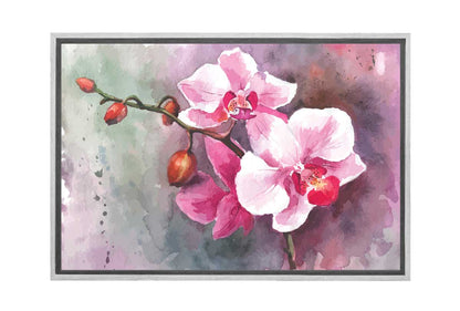 Pink Orchid Watercolour | Flower Wall Art Print