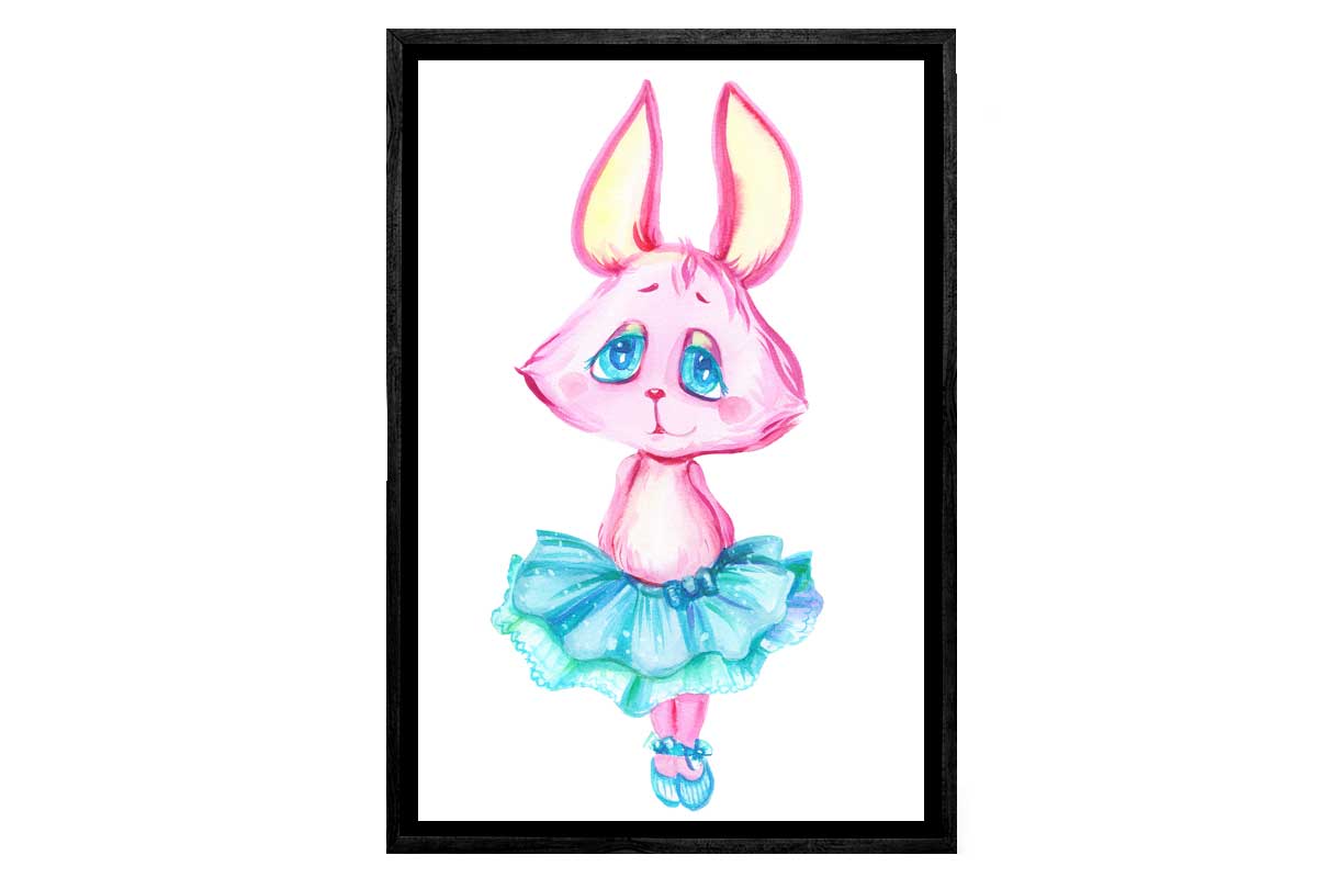 Ballerina Bunny | Kids Wall Art Print