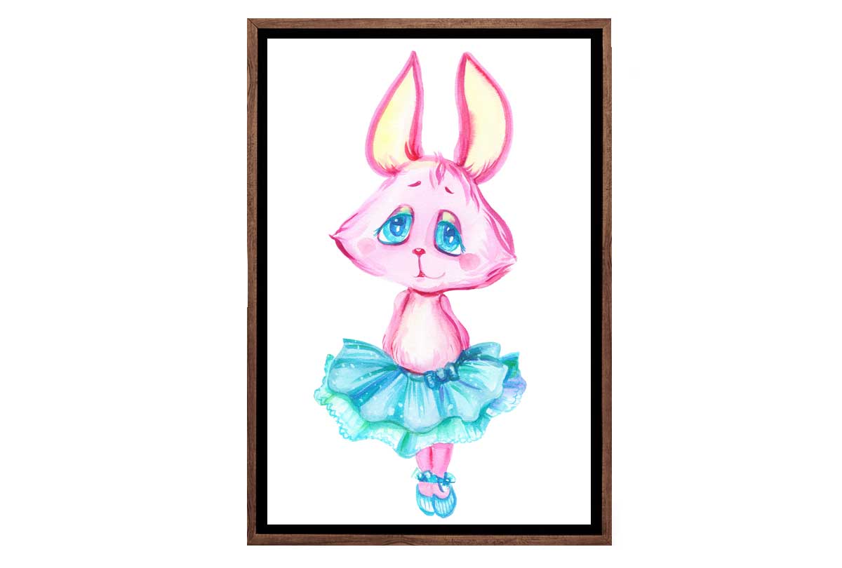 Ballerina Bunny | Kids Wall Art Print