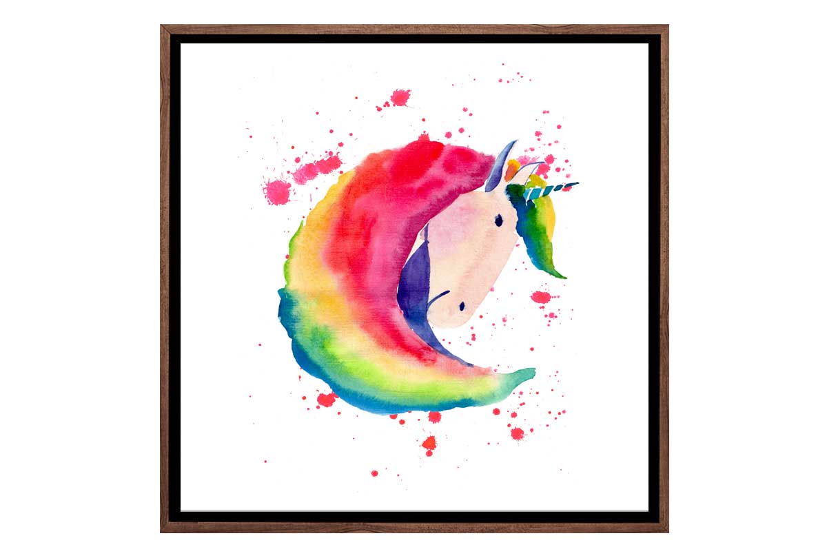 Rainbow Unicorn | Kids Wall Art Print