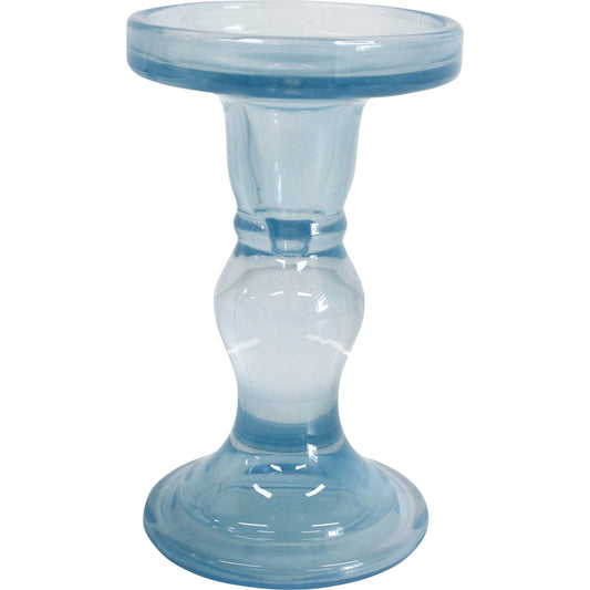 Light Blue Glass Candlestick