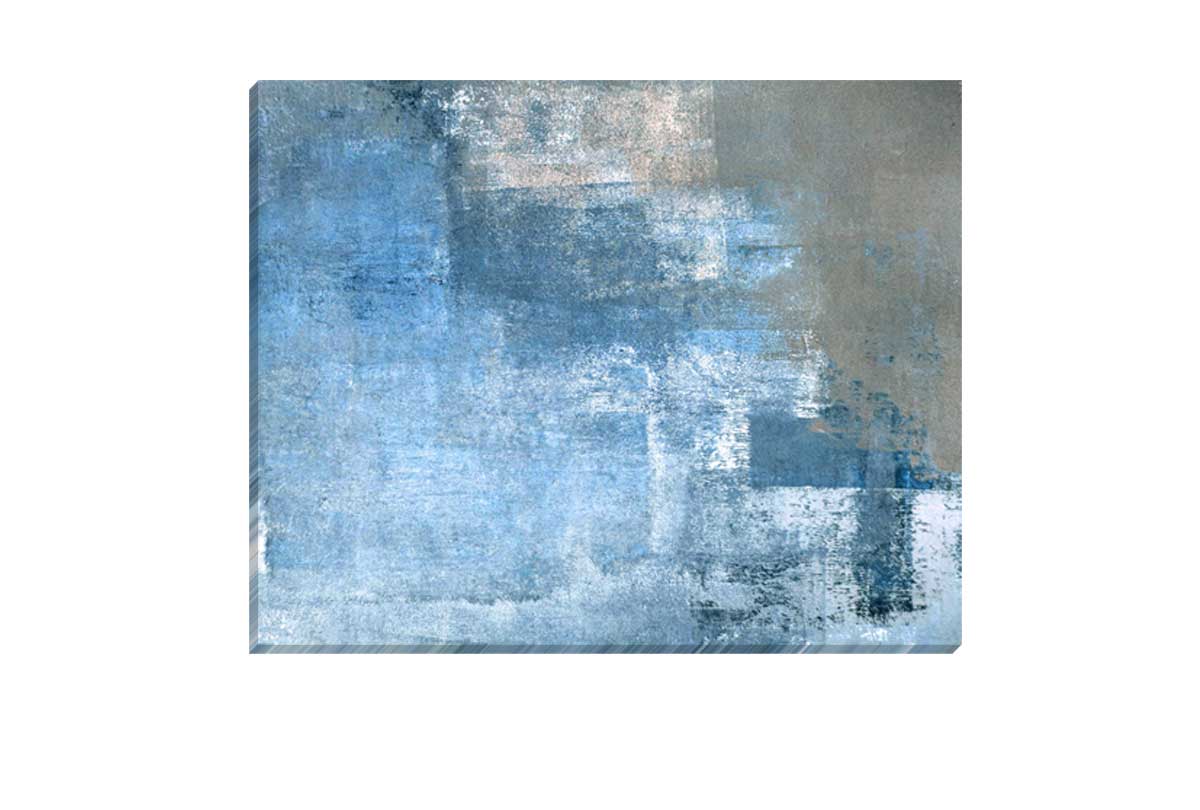 Blue and Grey Abstract | Canvas Wall Art Print