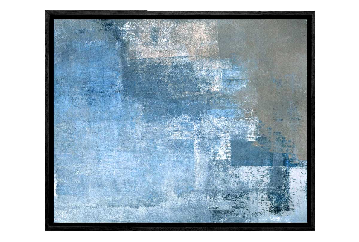 Blue and Grey Abstract | Canvas Wall Art Print