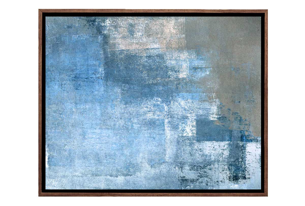 Blue and Grey Abstract | Canvas Wall Art Print