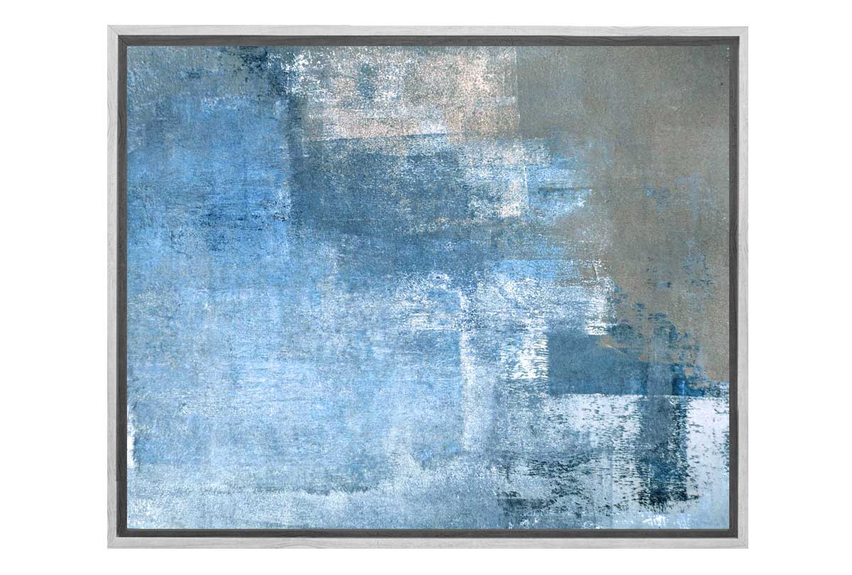 Blue and Grey Abstract | Canvas Wall Art Print