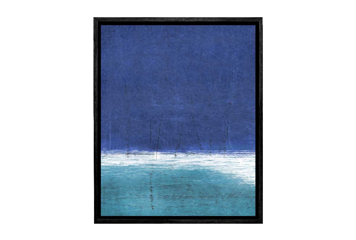 Blue Horizon Abstract | Canvas Wall Art Print