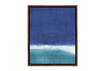 Blue Horizon Abstract | Canvas Wall Art Print