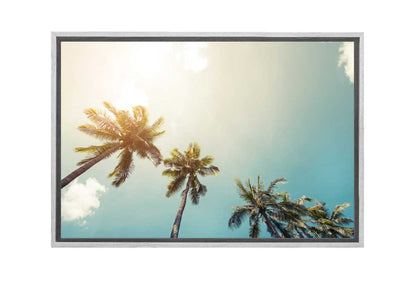 Palms Against Sky | Canvas Wall Art Print