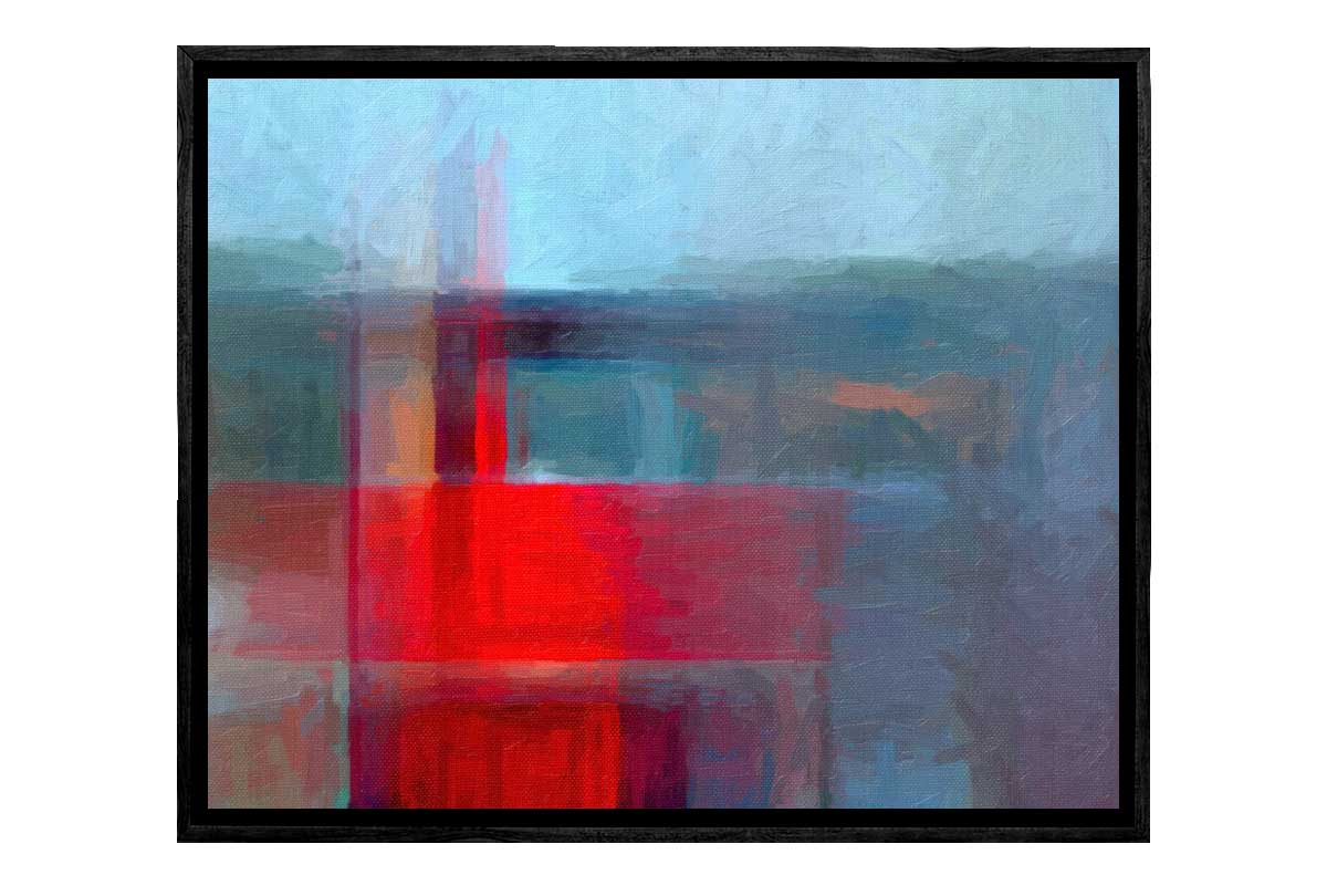 Red & Blue Abstract | Landscape Wall Art