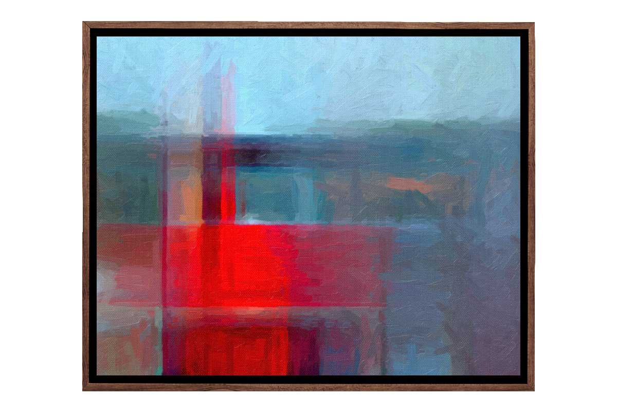 Red & Blue Abstract | Landscape Wall Art