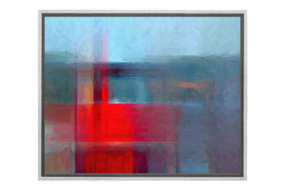 Red & Blue Abstract | Landscape Wall Art