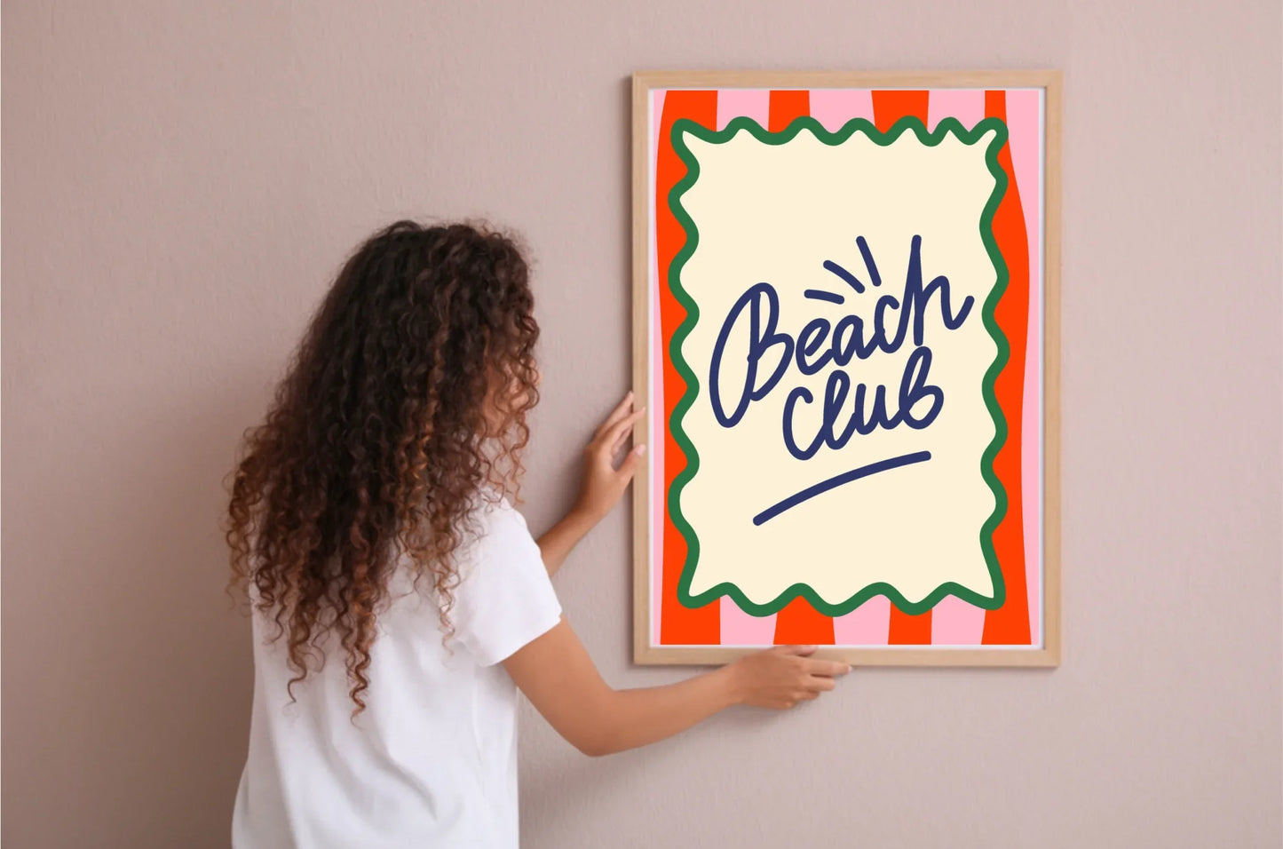  'Beach Club' framed poster print