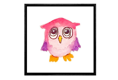 Owl Pink-Purple | Canvas Art Print