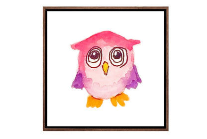 Owl Pink-Purple | Canvas Art Print