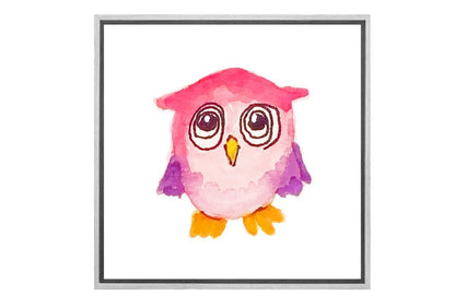 Owl Pink-Purple | Canvas Art Print