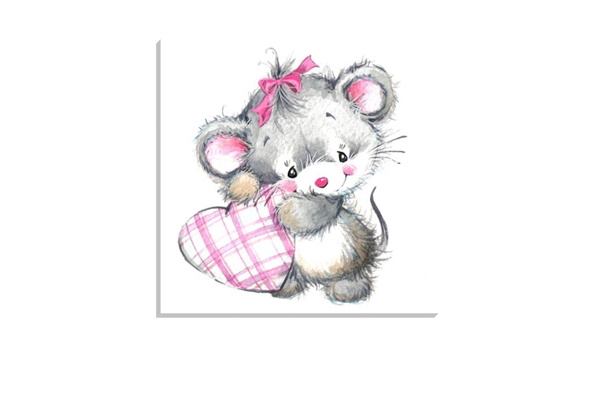 Mouse Heart | Canvas Wall Art Print