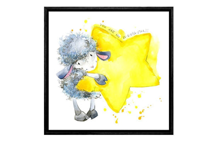Lamb Baby Star | Canvas Wall Art Print