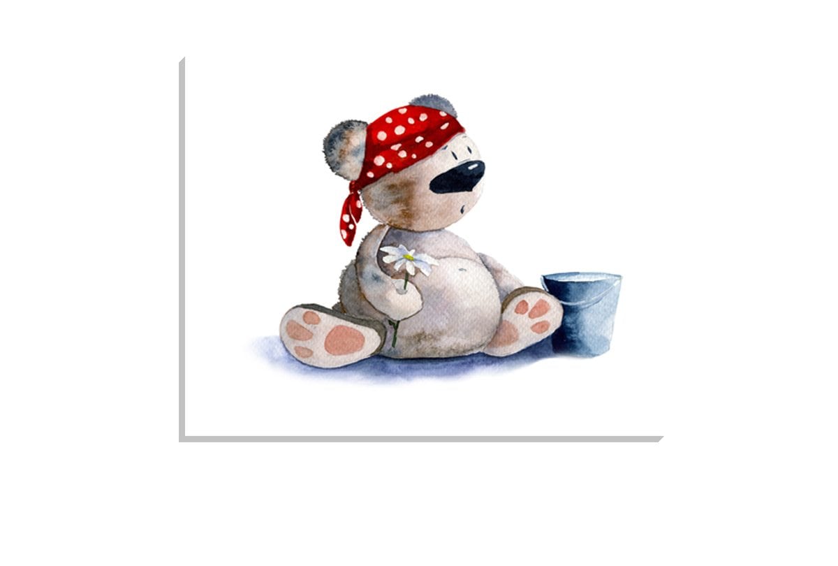 Tubby Toby Bear | Canvas Art Print