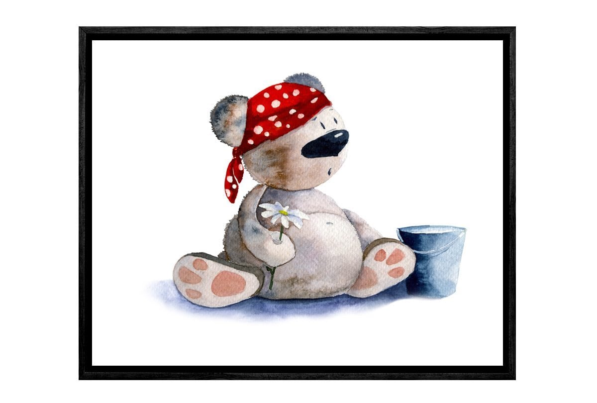 Tubby Toby Bear | Canvas Art Print