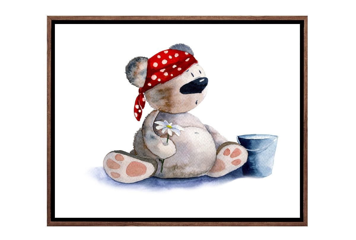 Tubby Toby Bear | Canvas Art Print