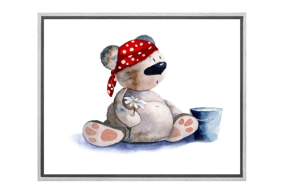 Tubby Toby Bear | Canvas Art Print