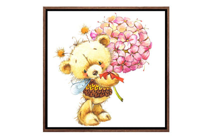 Boo Boo Bear Bouquet | Canvas Wall Art Print