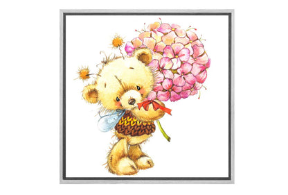 Boo Boo Bear Bouquet | Canvas Wall Art Print