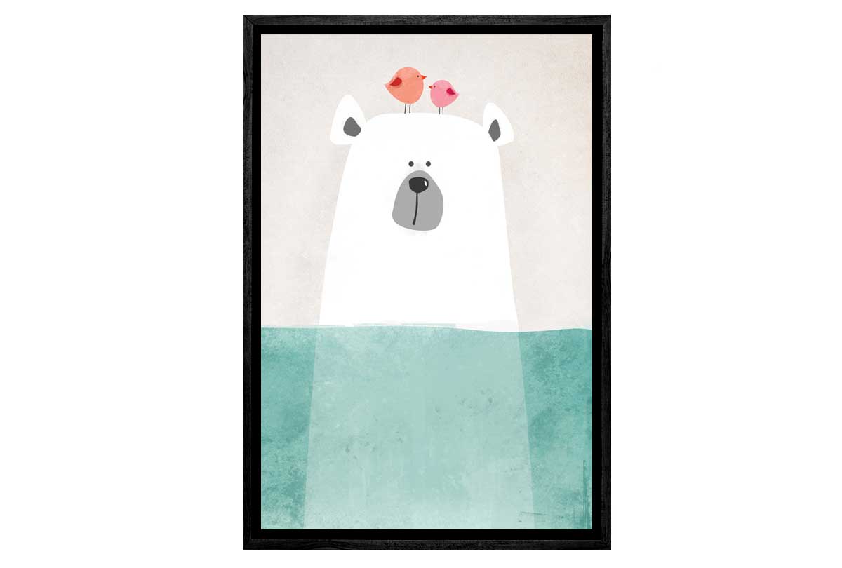 Swimming Bear | Canvas Art Print